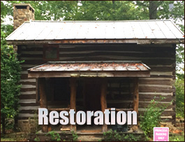 Historic Log Cabin Restoration  Roper, North Carolina